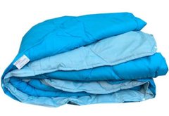 Одеяло Dophia двухслойное зима - лето на кнопках 195х215 см голубое