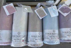 Простирадло сатинове Gold Soft Life 160х200 см + резинка голубе