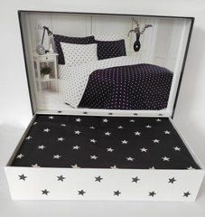 Постільна білизна Maison Dor Stars antracite полуторний