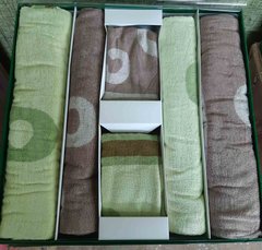 Набор бамбуковых полотенец Le Vele з 6 шт.(коричневые, зеленые)